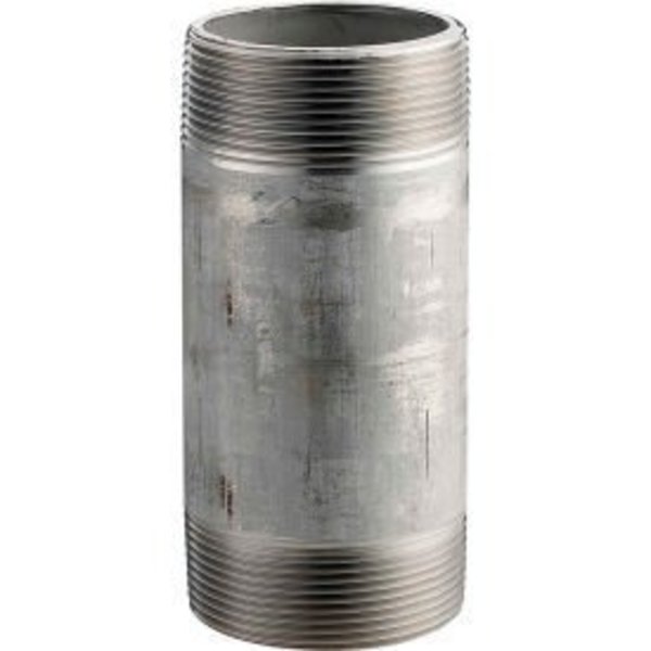 Merit Brass 1-1/2 In. X 6 In. 304 Stainless Steel Pipe Nipple - 16168 PSI - Sch. 40 - Domestic 4024-600